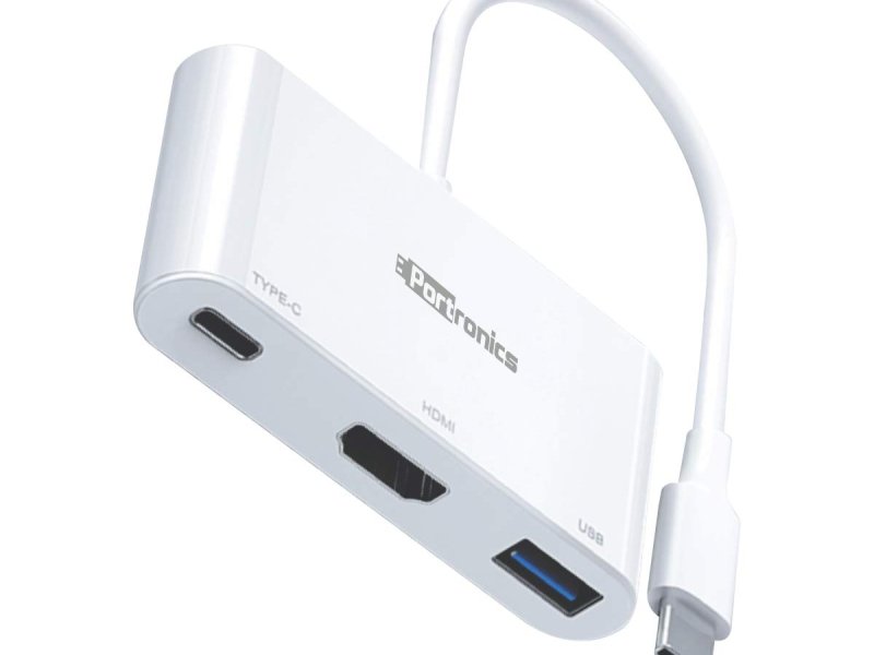 Portronics C-Konnect 3-in-1 USB Type C Adapter to Project Screen