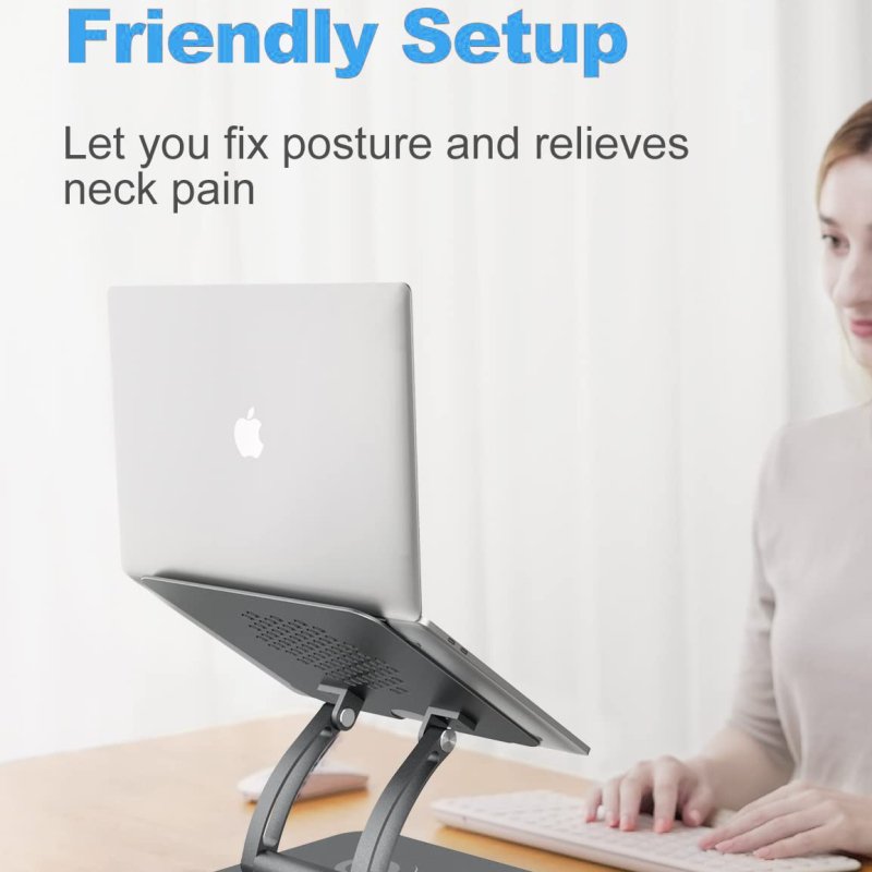 Proffisy Laptop Stand,Aluminum Laptop Stand for Desk Ergonomi