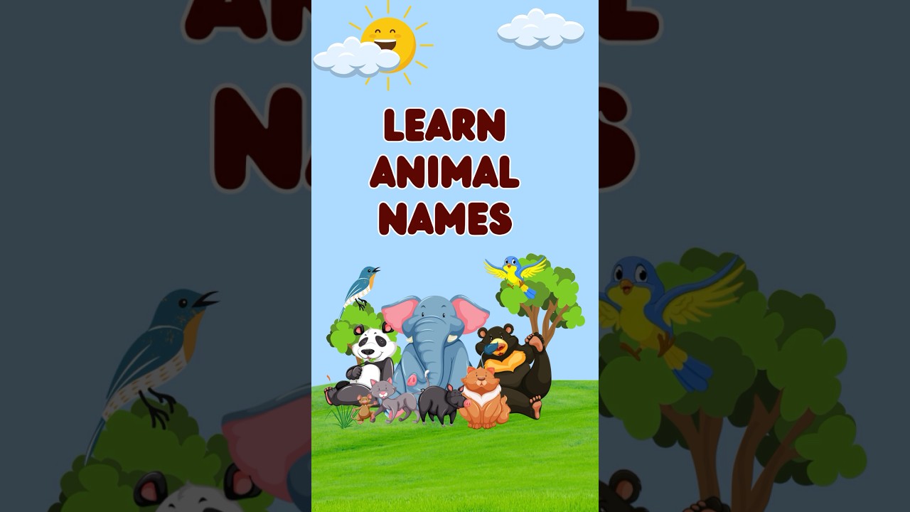 Discover Adorable Animal Names! 🦁🐼🐧Cute Compilation for Kids Learning in English #shorts