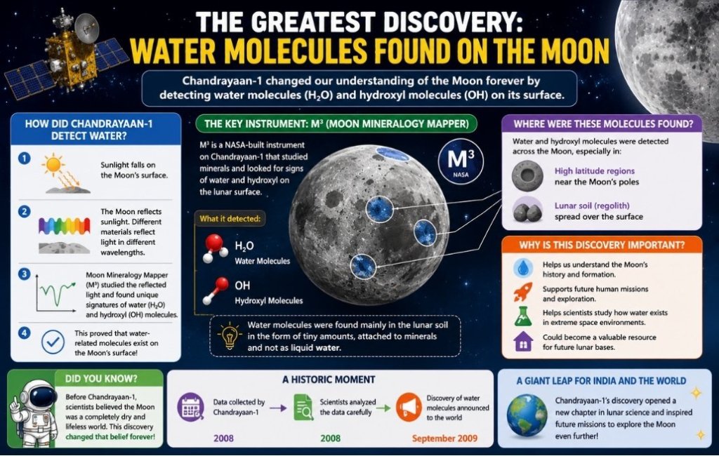 The Greatest Discovery: Water Molecules Found on the Moon