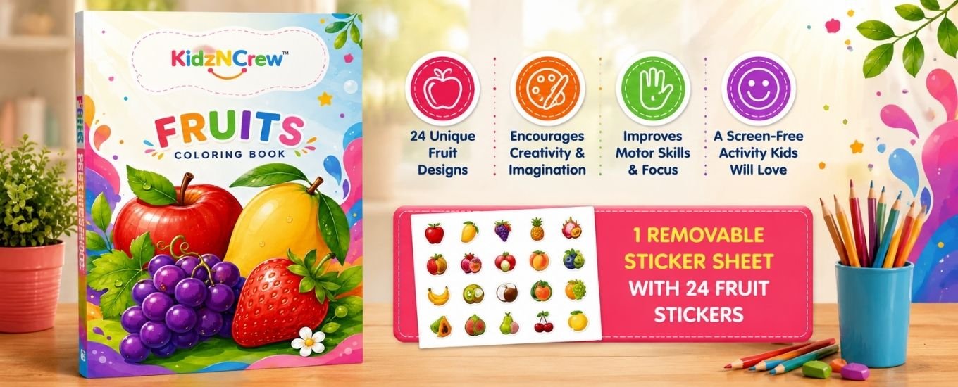 KidzNCrew Fruits Coloring Book