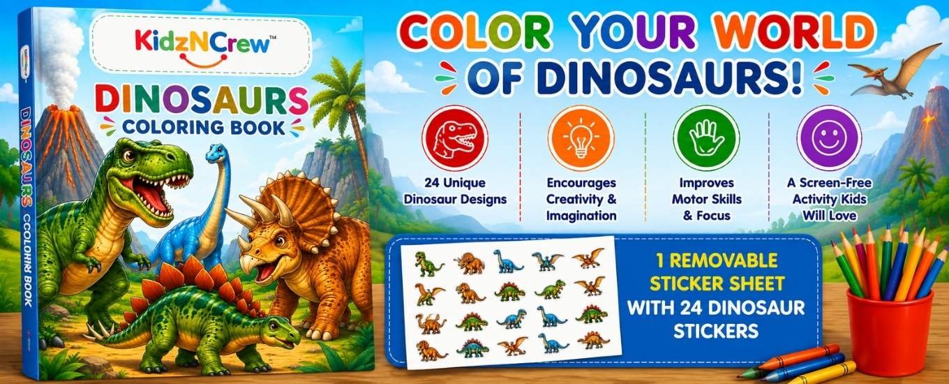 KidzNCrew Dinosaurs Coloring Book