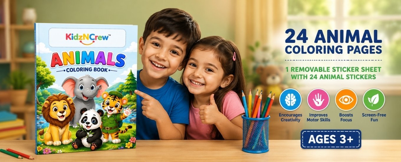 KidzNCrew Animals Coloring Book