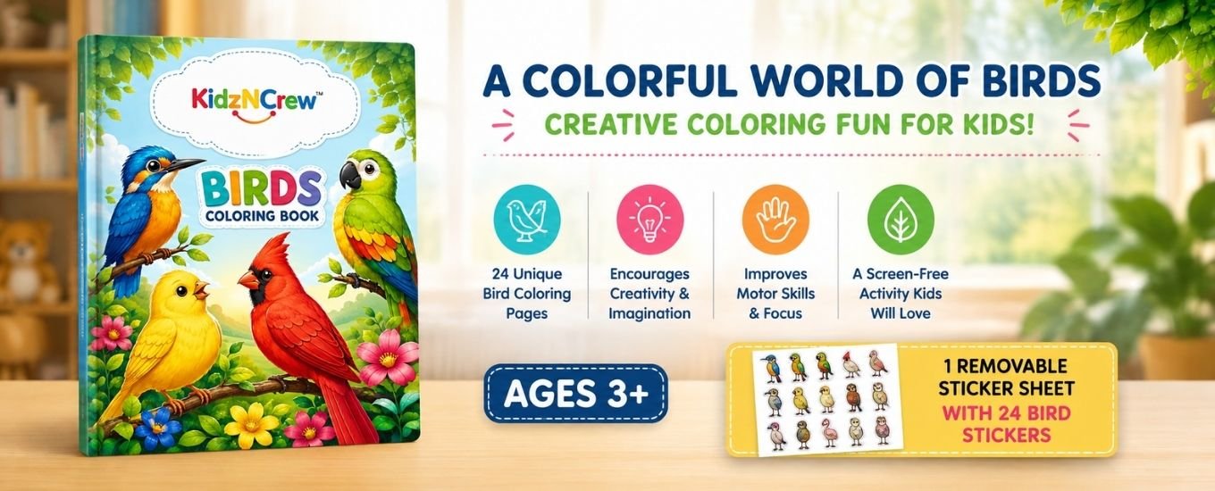 KidzNCrew Birds Coloring Book