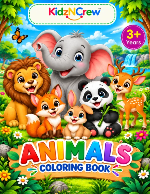 animals coloring book front