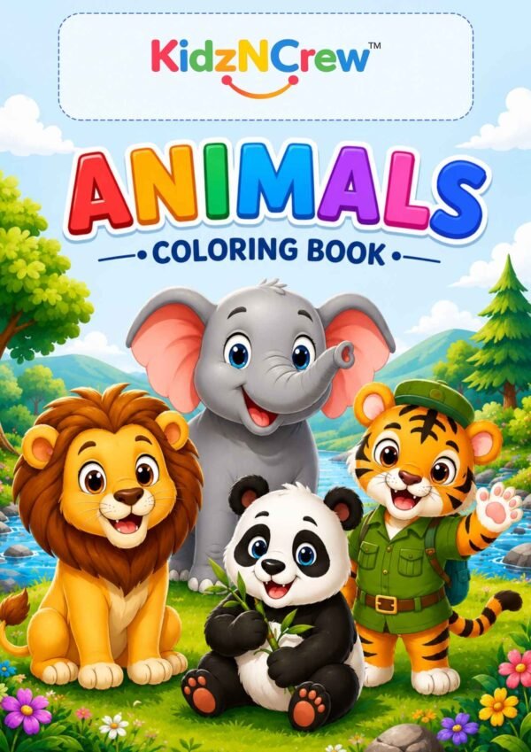 animals coloring book front cover