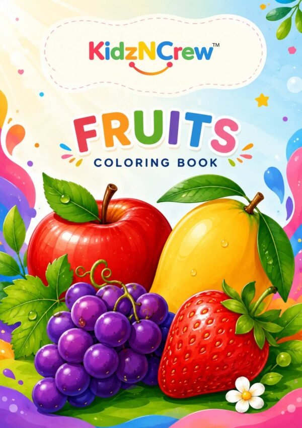 fruits coloring book front cover
