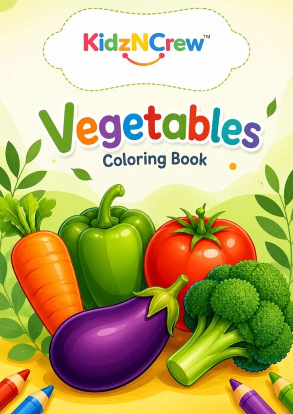 vegetables coloring book front cover